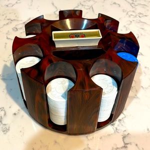 1960s retro poker chip rack